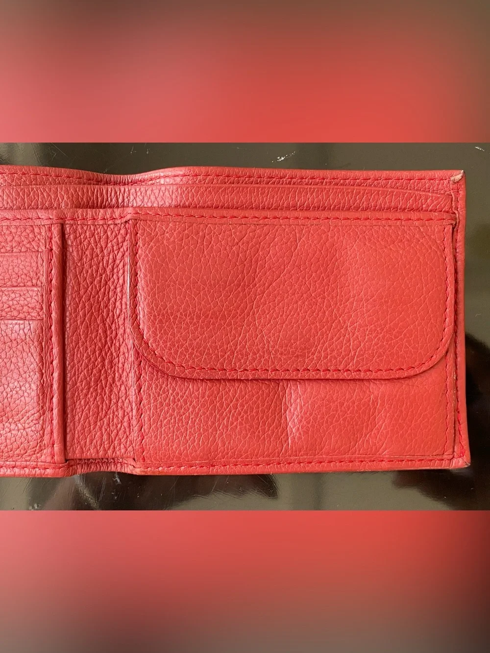 Rolex Bifold Wallet. Red Leather. Iconic Craftsmanship